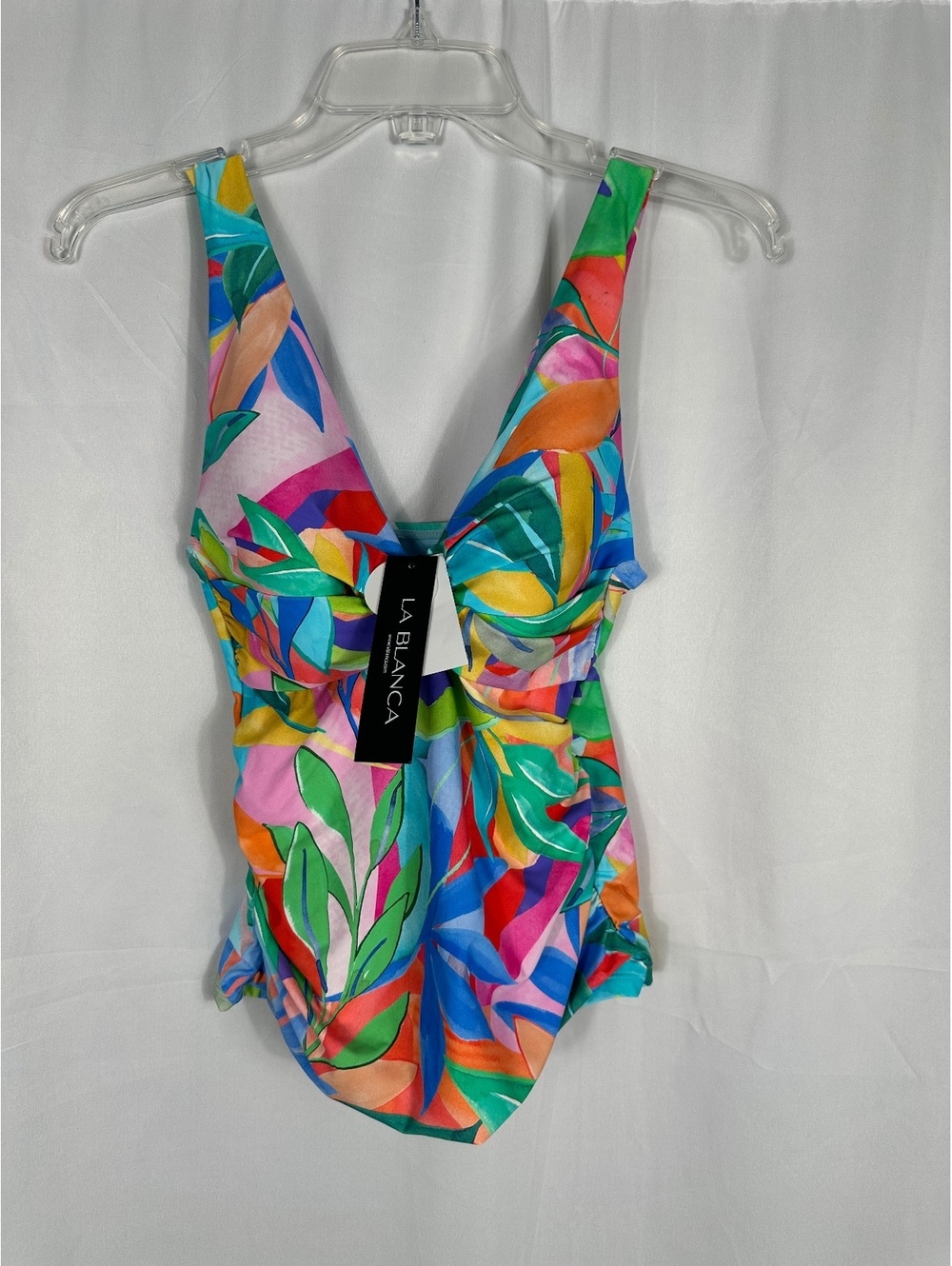 La Blanca Women's Multi Color Floral Tankini Top Size 10